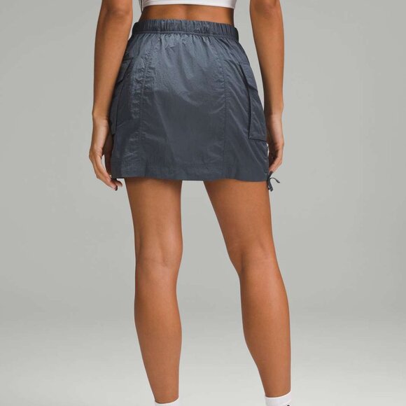 lululemon Nylon Cargo Mini Skirt Oil Grey Size Small - Picture 5 of 5